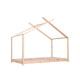Lit cabane enfant  ELIAH - 90 x 190 cm - Bois pin massif - Naturel  - Sommier inclus