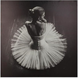 Toile imprimée Danseuse - 78 x 78 cm - Noir et blanc