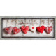 ARTESANIA CoeURS Tableau déco cadre vitrine 20x50 - Coeurs