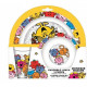 Fun House monsieur madame ensemble repas comprenant 1 assiette, 1 verre et 1 bol pour enfant