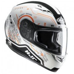 HJC Casque intégral CS15 Safa - Blanc / Orange