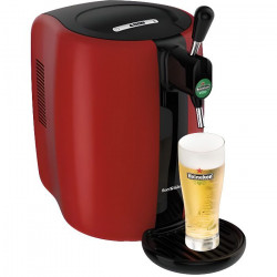 SEB VB310510 Beertender Machine a biere pression, Tireuse a biere, Pompe a biere, Fût de 5 L, Indicateur de température, Rouge
