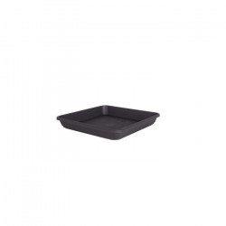 ARTEVASI Soucoupe Carrée Venezia - 2,7 L - 32 x 32 x 4,7 cm - Gris anthracite