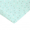 DOMIVA Drap housse imprimé - 70 x 140 cm - Aqua imp étoiles