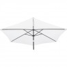 Parasol droit Diam. 3 m  Hauteur ajustable - Mat Aluminium et toile polyester 160g - Blanc
