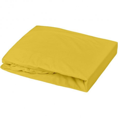 Domiva Drap housse - 40 x 80 cm - Jersey - Curry
