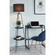 RONDO Lampadaire - Métal et abat jour en tissu - L 45 x P 45 x H157 cm - Noir