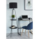 RONDO Lampadaire - Métal et abat jour en tissu - L 45 x P 45 x H157 cm - Noir