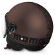 MOMO DESIGN Casque Jet FGTR Evo Marron Mat Logo Noir