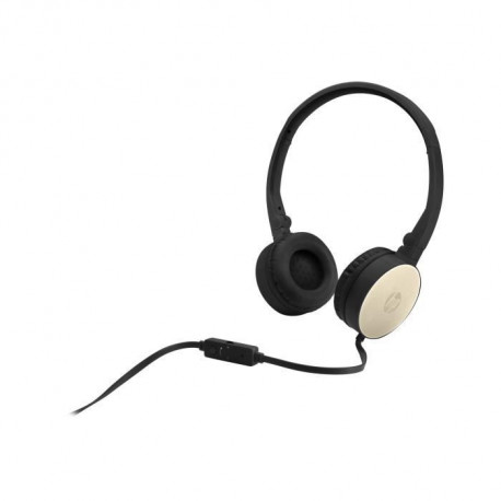 HP Casque filaire H2800 - Noir et or - jack 3,5mm