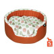 AIME Corbeille pour petit et moyen chien, Sweet tropical - Taille S - 50cm - Coussin amovible confort design nature