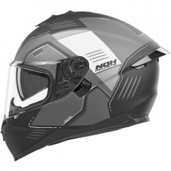 NOX Casque intégral N302S Torque - Noir titanium et blanc