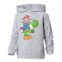 MARIO Sweat-Shirt Gris Chiné Enfant