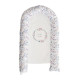 TANUKI - Coussin couffin DULCES SUEÑOS 48x90 cm - Airballon - Réversible et déhoussable - 100% Coton - Rose