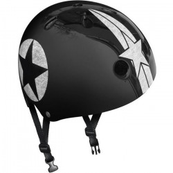 STAMP Casque Skate Black Star avec Molette d'Ajustement - Taille 54-60 cm