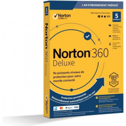 NORTON 360 Deluxe 50 Go FR 1 Utilisateur 5 Appareils - 12 Mo STD RET ENR MM