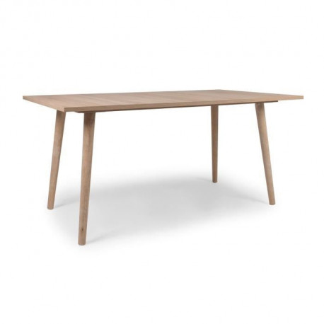 Table a manger pour 6 personnes - Décor chene sonoma - BALI - L 160 x P 90 x H 75 cm