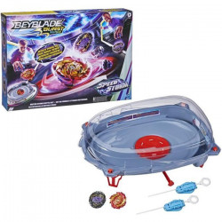 BEYBLADE - Burst Surge Speedstorm - Set de combat Motor Strike - arene Beystadium - 2 toupies et 2 lanceurs