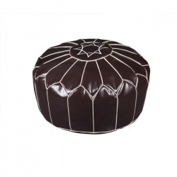 FESA Pouf Marocain - Ø 50 x H 30 cm - Marron
