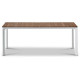 Table de jardin - Table 200 cm - Aluminium blanc et Plateau Eucalyptus FSC - Atelier BOCARNEA