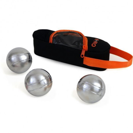 K-RO - Triplette de pétanque - 720g - Boules brossées et gravées