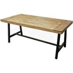 BEAU RIVAGE Table de jardin en bois d'acacia 100% FSC - 180 x 90 x 74 cm - Naturel