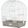 ZOLUX Cage Salomée pour oiseaux - L 40 x P 31 x H 48 cm - Gris taupe