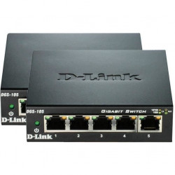 D-LINK - DGS105 Pack de 2 switchs de 5 ports Gigabit-