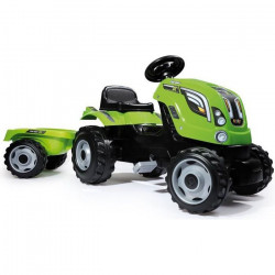 SMOBY Tracteur a pédales Farmer XL Vert + Remorque