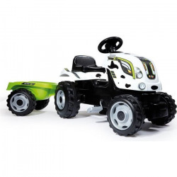 SMOBY Tracteur a pédales Farmer XL Vache + Remorque