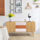 Buffet GARDENIA - Chene et terracota - 2 portes - Style moderne - 160 x 50 x 80 cm