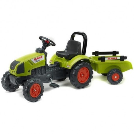 FALK Tracteur a Pédales Claas Arion 410 + Remorque