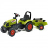 FALK Tracteur a Pédales Claas Arion 410 + Remorque
