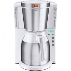 MELITTA Cafétiere Look IV Therm Timer 1011-15 Blanc/Acier Brossé