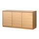 Buffet 3 portes - chene - L 180 x P 50 x H 90 cm - OBOIS