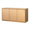 Buffet 3 portes - chene - L 180 x P 50 x H 90 cm - OBOIS