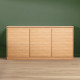 Buffet 3 portes - chene - L 180 x P 50 x H 90 cm - OBOIS
