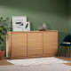 Buffet 3 portes - chene - L 180 x P 50 x H 90 cm - OBOIS