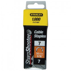 Boite de 1000 Agrafes cavaliers type 7 STANLEY - 1-CT109T - 14 mm