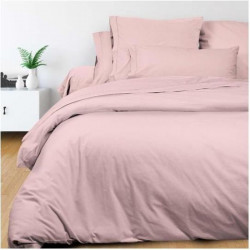 SOLEIL d'OCRE Housse de couette Camille - Coton percale - 240 x 260 cm - Rose