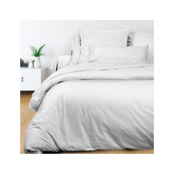 SOLEIL d'OCRE Housse de couette Camille - Coton percale - 240 x 260 cm - Blanc