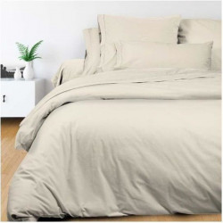 SOLEIL d'OCRE Housse de couette Camille - Coton percale - 240 x 260 cm - Ecru