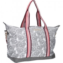 SNOOPY Sac Shopping My Favourite Memories Gris/Rose