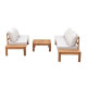 Salon de jardin en bois d'Acacia FSC - 5 personnes - Sana - Gris clair
