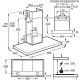 Hotte décorative murale ELECTROLUX LFT429K - L 90 cm - Evacuation / Recyclage - 600 m³/h - 3 vitesses - 51 db - Filtre inclus