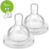 Avent Classic+ Tétine Silicone Débit Lent 2 Trous +1m 2 unités