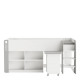 DEMEYERE Lit combiné enfant - Mdf - Blanc/Gris - 90x200 cm - HAMPTON