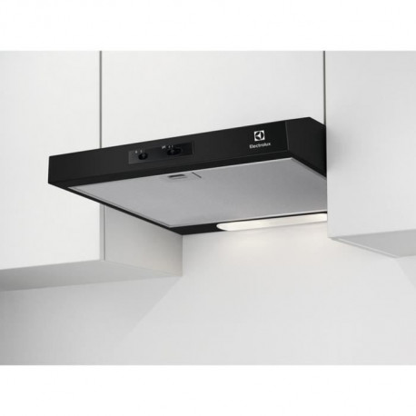 ELECTROLUX EFU216K - Hotte classique évacuation et recyclage - 272m3/h - 52dB -  3 vitesses  - Largeur 60cm - Noir