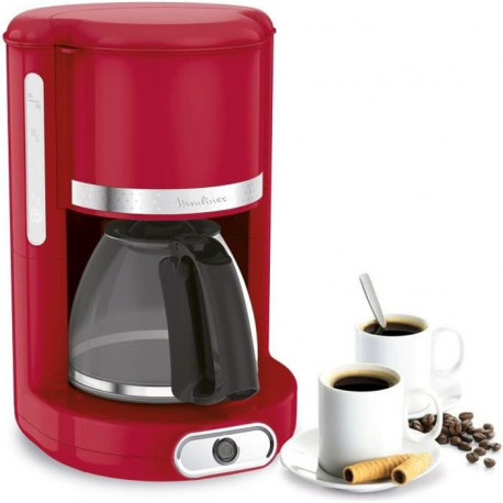 MOULINEX FG381510 Soleil Cafetiere filtre, Machine a café, Capacité 1,25 L, 10-15 tasses, Verseuse verre, Anti-goutte, Arret …