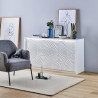 ALBEA Enfilade 3 portes - Blanc - TORINO - L 150 x P 45 x H 80 cm